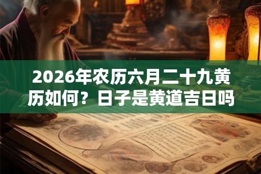 2026年农历六月二十九黄历如何？日子是黄道吉日吗？