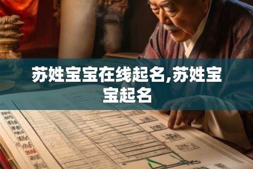 苏姓宝宝在线起名,苏姓宝宝起名