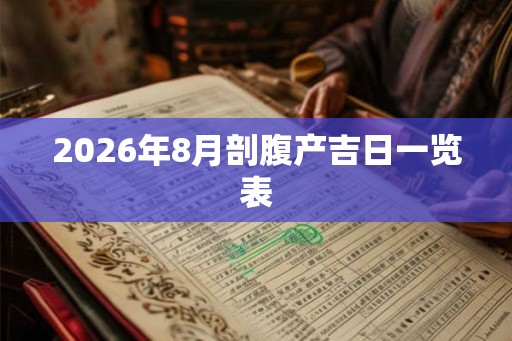 2026年8月剖腹产吉日一览表 2026年8月剖腹产吉日一览表