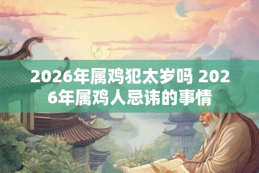 2026年属鸡犯太岁吗 2026年属鸡人忌讳的事情