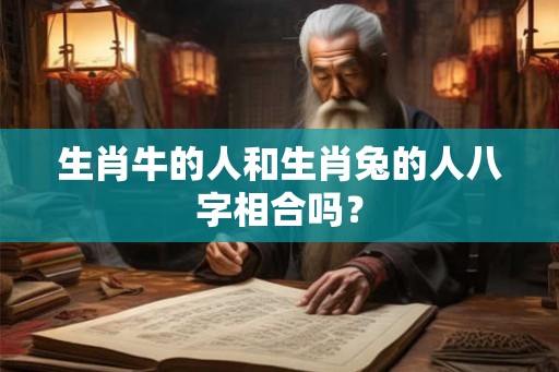 生肖牛的人和生肖兔的人八字相合吗？