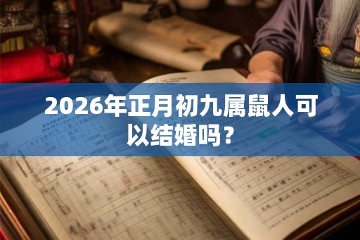 2026年正月初九属鼠人可以结婚吗? 2026年正月初九属鼠人可以结婚吗?