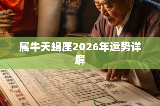 属牛天蝎座2026年运势详解
