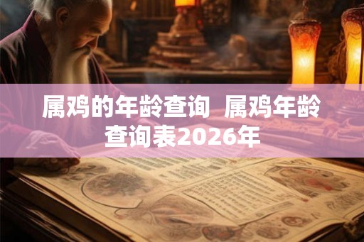 属鸡的年龄查询  属鸡年龄查询表2026年