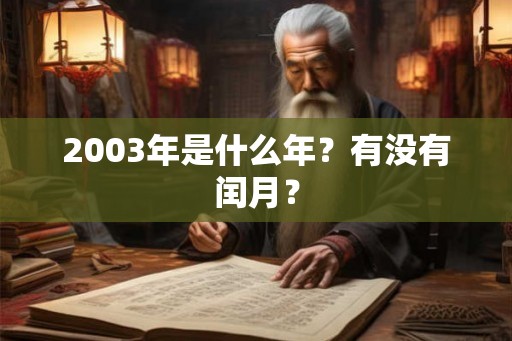 2003年是什么年？有没有闰月？