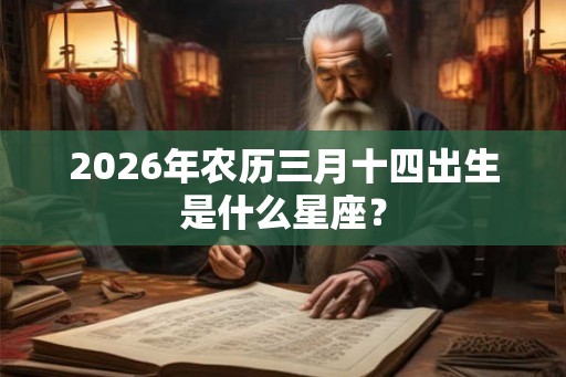 2026年农历三月十四出生是什么星座？