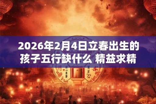 2026年2月4日立春出生的孩子五行缺什么 精益求精人生辉煌