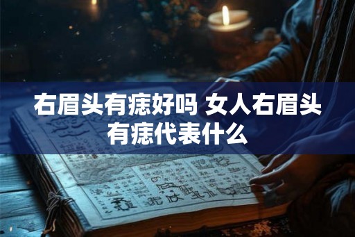 右眉头有痣好吗 女人右眉头有痣代表什么 右眉头有痣好吗 女人右眉头有痣代表什么