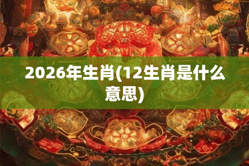 2026年生肖(12生肖是什么意思)