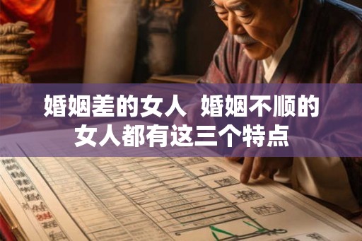 婚姻差的女人  婚姻不顺的女人都有这三个特点