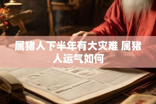 属猪人下半年有大灾难 属猪人运气如何