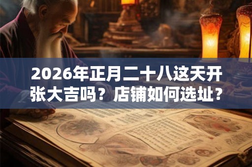 2026年正月二十八这天开张大吉吗？店铺如何选址？