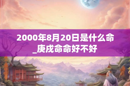 2000年8月20日是什么命_庚戌命命好不好