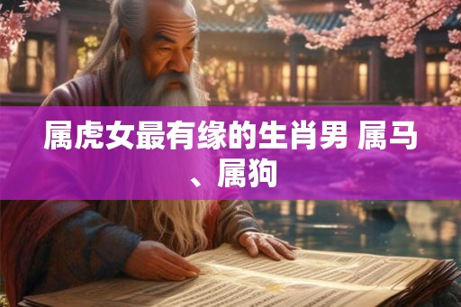 属虎女最有缘的生肖男 属马、属狗