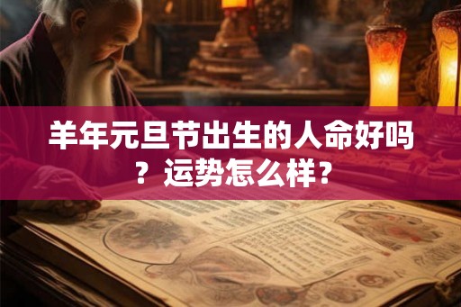 羊年元旦节出生的人命好吗？运势怎么样？