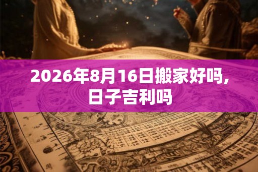 2026年8月16日搬家好吗,日子吉利吗