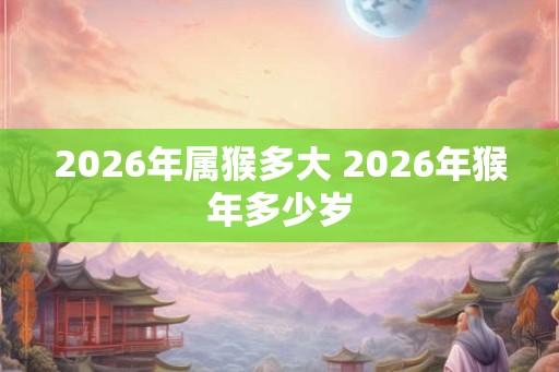 2026年属猴多大 2026年猴年多少岁