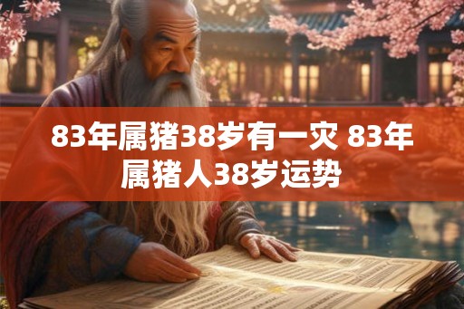 83年属猪38岁有一灾 83年属猪人38岁运势