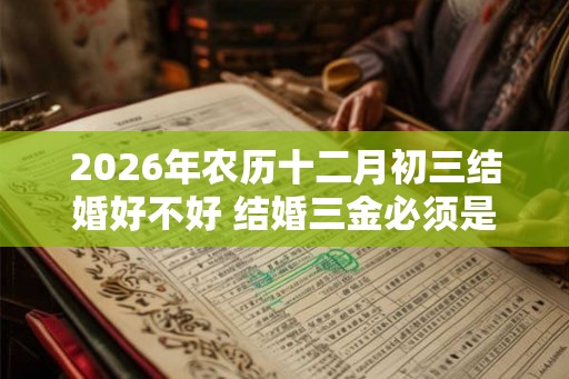 2026年农历十二月初三结婚好不好 结婚三金必须是黄金吗
