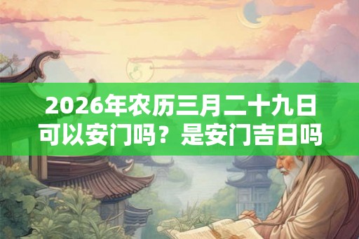 2026年农历三月二十九日可以安门吗？是安门吉日吗？