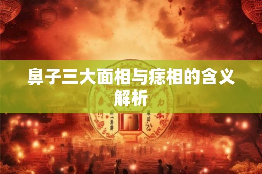 鼻子三大面相与痣相的含义解析