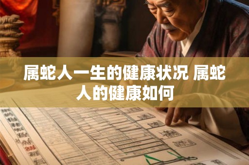 属蛇人一生的健康状况 属蛇人的健康如何
