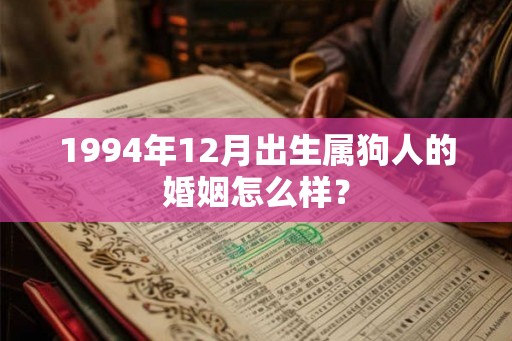 1994年12月出生属狗人的婚姻怎么样？