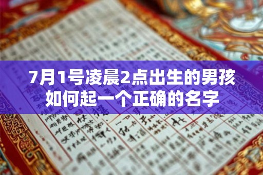7月1号凌晨2点出生的男孩如何起一个正确的名字