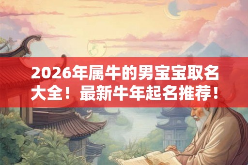 2026年属牛的男宝宝取名大全！最新牛年起名推荐！