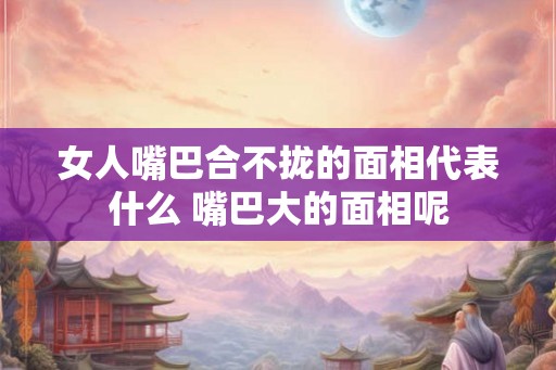 女人嘴巴合不拢的面相代表什么 嘴巴大的面相呢