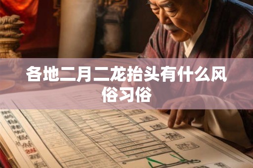各地二月二龙抬头有什么风俗习俗