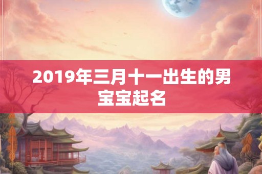 2019年三月十一出生的男宝宝起名