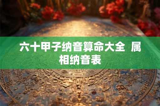 六十甲子纳音算命大全  属相纳音表