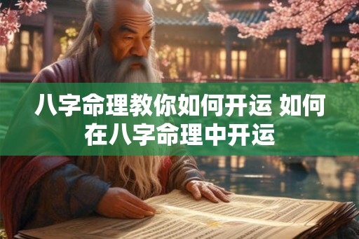 八字命理教你如何开运 如何在八字命理中开运