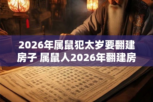 2026年属鼠犯太岁要翻建房子 属鼠人2026年翻建房子好不好