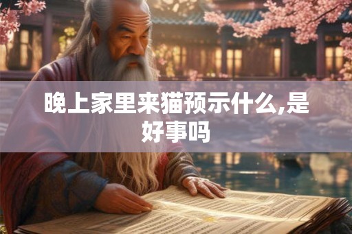 晚上家里来猫预示什么,是好事吗 晚上家里来猫预示什么,是好事吗