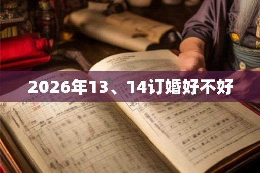 2026年13、14订婚好不好