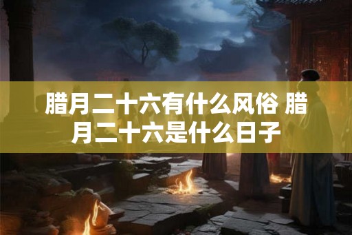 腊月二十六有什么风俗 腊月二十六是什么日子 腊月二十六有什么风俗 腊月二十六是什么日子
