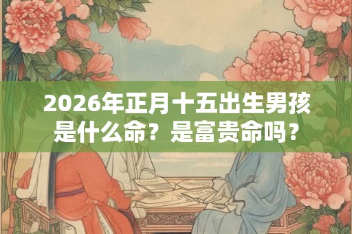 2026年正月十五出生男孩是什么命？是富贵命吗？