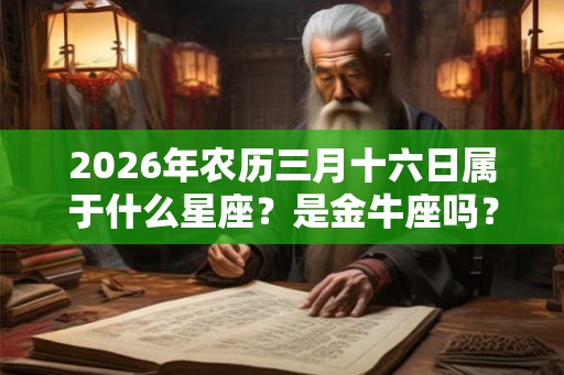 2026年农历三月十六日属于什么星座？是金牛座吗？