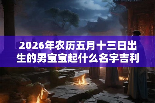 2026年农历五月十三日出生的男宝宝起什么名字吉利？