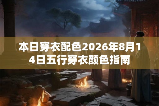 本日穿衣配色2026年8月14日五行穿衣颜色指南