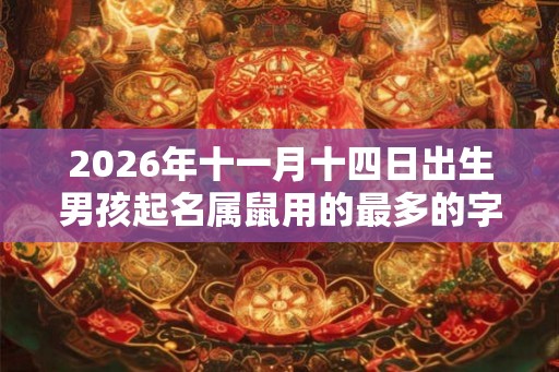 2026年十一月十四日出生男孩起名属鼠用的最多的字