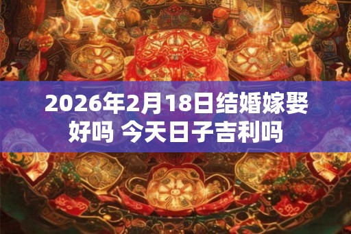 2026年2月18日结婚嫁娶好吗 今天日子吉利吗 2026年2月18日结婚嫁娶好吗 今天日子吉利吗