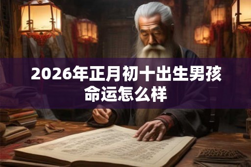 2026年正月初十出生男孩命运怎么样