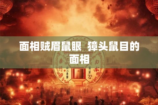 面相贼眉鼠眼  獐头鼠目的面相