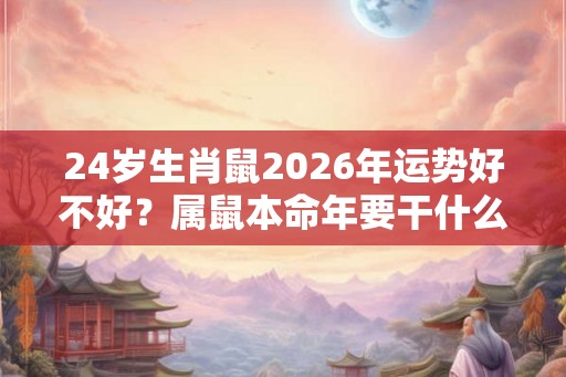 24岁生肖鼠2026年运势好不好？属鼠本命年要干什么？