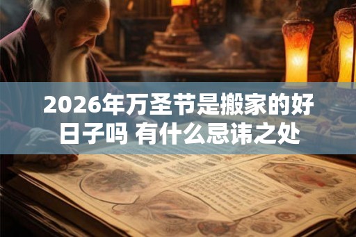 2026年万圣节是搬家的好日子吗 有什么忌讳之处