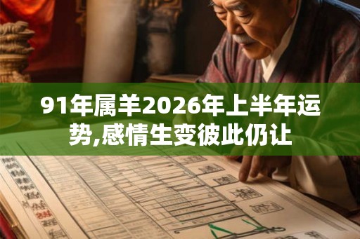 91年属羊2026年上半年运势,感情生变彼此仍让