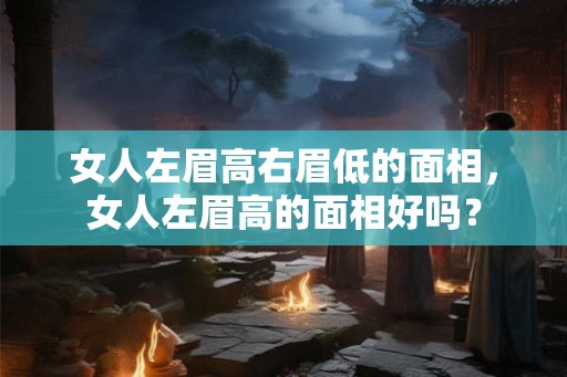 女人左眉高右眉低的面相，女人左眉高的面相好吗？